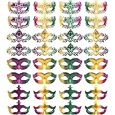 FEQO 32 Pieces Masquerade Masks Vintage Antique Masks Venetian Masks