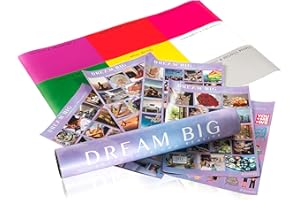 21 Zentury Vision Board Kit – Vision Board Supplies with Motivational Stickers, Printable Vision Board Pictures – Goal Board for Women – Wall Mood Board for Manifestation, Goals, Inspiration