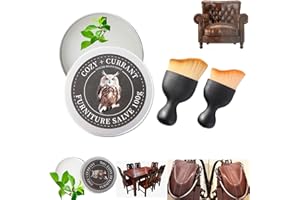 OVICISK 【1+2】New Wise Upgrade Owl Furniture Salve for Leather Furniture Salve Leather Salve and Brush Universal Premium Leather Salve Best Furniture Salve christmas gifts for Wood and car leather care