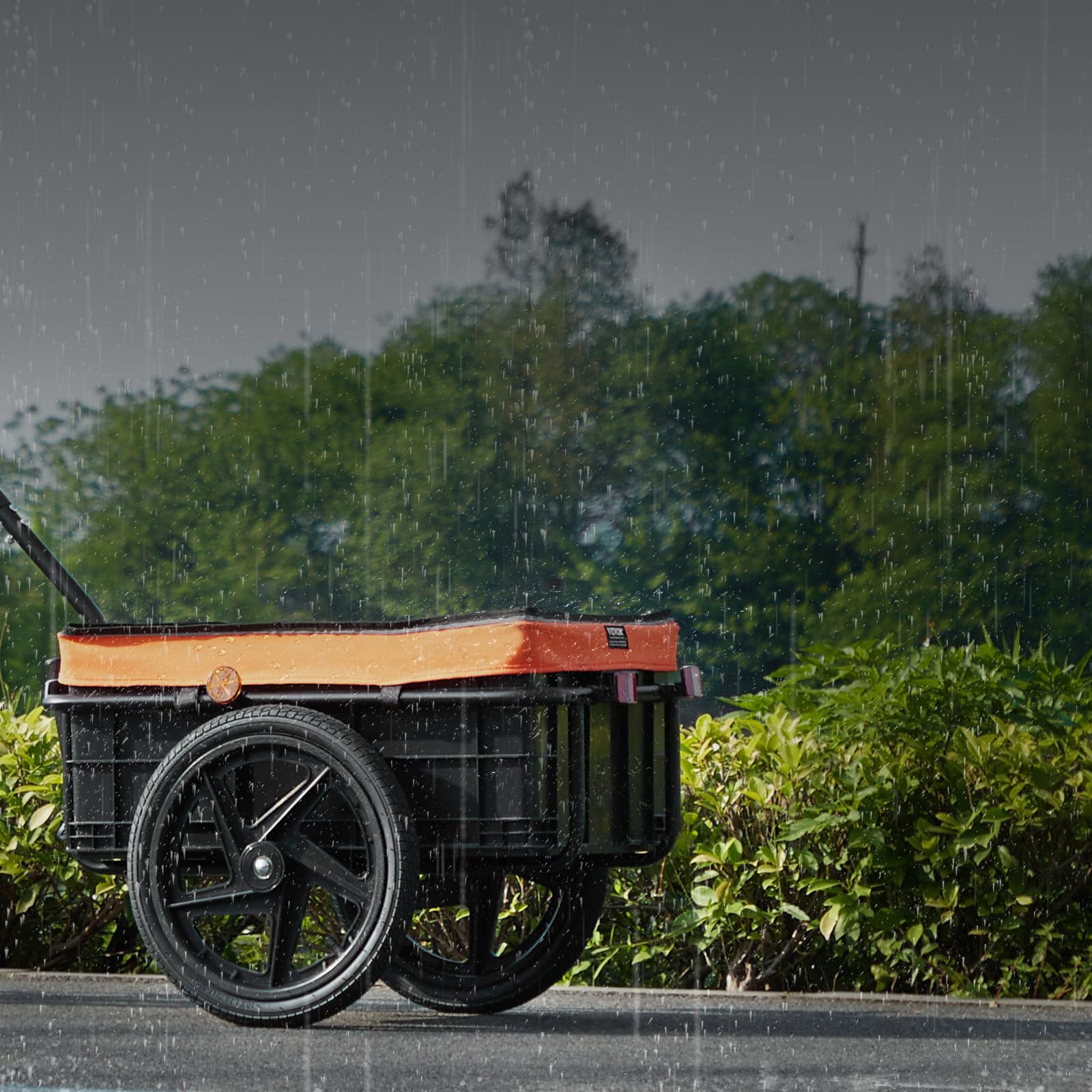 VEVOR Fahrradanhänger 72kg Tragkraft Transportanhänger faltbar und kompakt verstaubar Schnellverschluss mit Universalkupplung 40,6cm Räder sichere Reflektoren passend für 558,8-711,2mm große Fahrräder 8