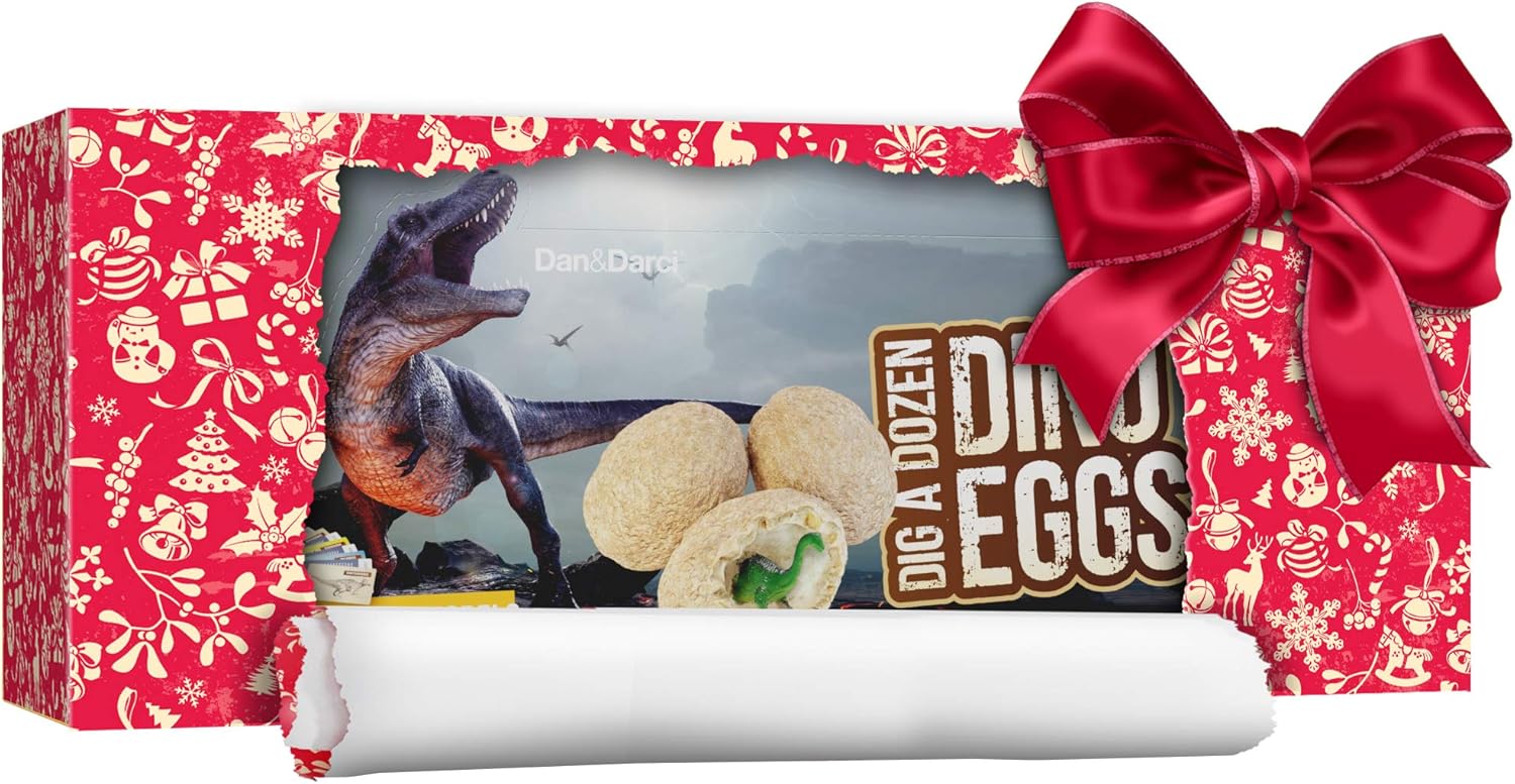 Dig a Dozen Dino Eggs Dig Kit - Easter Egg Toys for Kids - Break Open 12 Unique Large Surprise Dinosaur Filled Eggs & Discover 12 Cute Dinosaurs. Archaeology Science STEM Crafts Gifts for Boys & Girls: Toys & Games