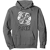 Pisces Zodiac Sign Astrology Horoscope Birthday Vintage Pullover Hoodie