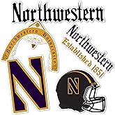 Desert Cactus Northwestern University Wildcats Sticker Vinyl Decals Laptop Water Bottle Car T2 (Type 2-3 Gothic)