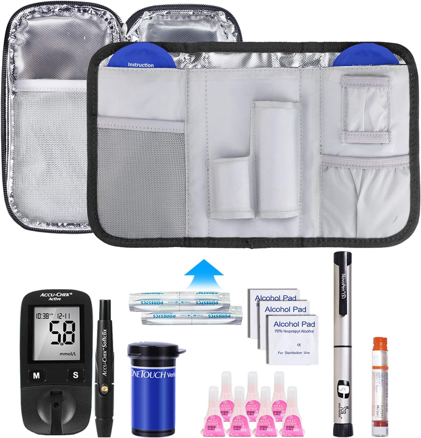 Insulin Pen Case, Insulin Cooler Travel Case with 2 Cooling Ice Packs - Image 4