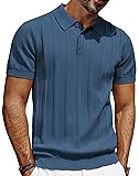PJ PAUL JONES Mens Knit Polo Shirts Short Sleeve
