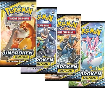 Pokemon Sun And Moon Unbroken Bonds Booster Packs Lot Of 4