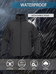 TACVASEN Men's Army Military Soft Shell Hooded
