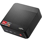 BOSGAME P4 Gaming Mini PC Ryzen 7 5825U 32GB RAM 1TB NVMe M.2 2280 SSD, 11-Pro OS Mini Computers, Micro PC 4K 60Hz Triple Dis