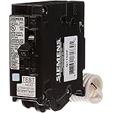 Siemens Q115DF 15-Amp Afci/Gfci Dual Function Circuit Breaker, Plug on Load Center Style