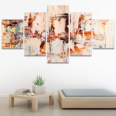 SIGNWIN 5 Panel Canvas Wall Art Modern Art...