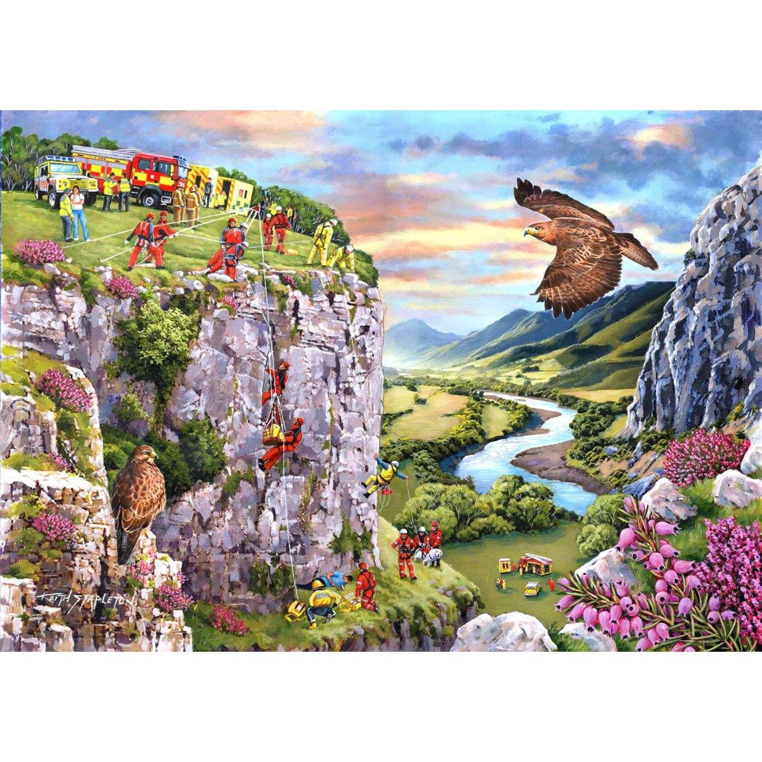 The House of Puzzles - Everyday Heroes Jigsaw - 1000 Piece Jigsaws For Adults, Artist Illustrated, Scenic Landscape, Deluxe Puzzle Gifts