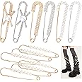 Gold Brooches Pins Charms for Socks: LOTOFUN Fashion 12,80,110PCS Rhinestone Pearl Bling Junk Sock Bulk Button - Decorative Safety Pins Brooch for Women Shoes Clothes Sweater Hat Pant