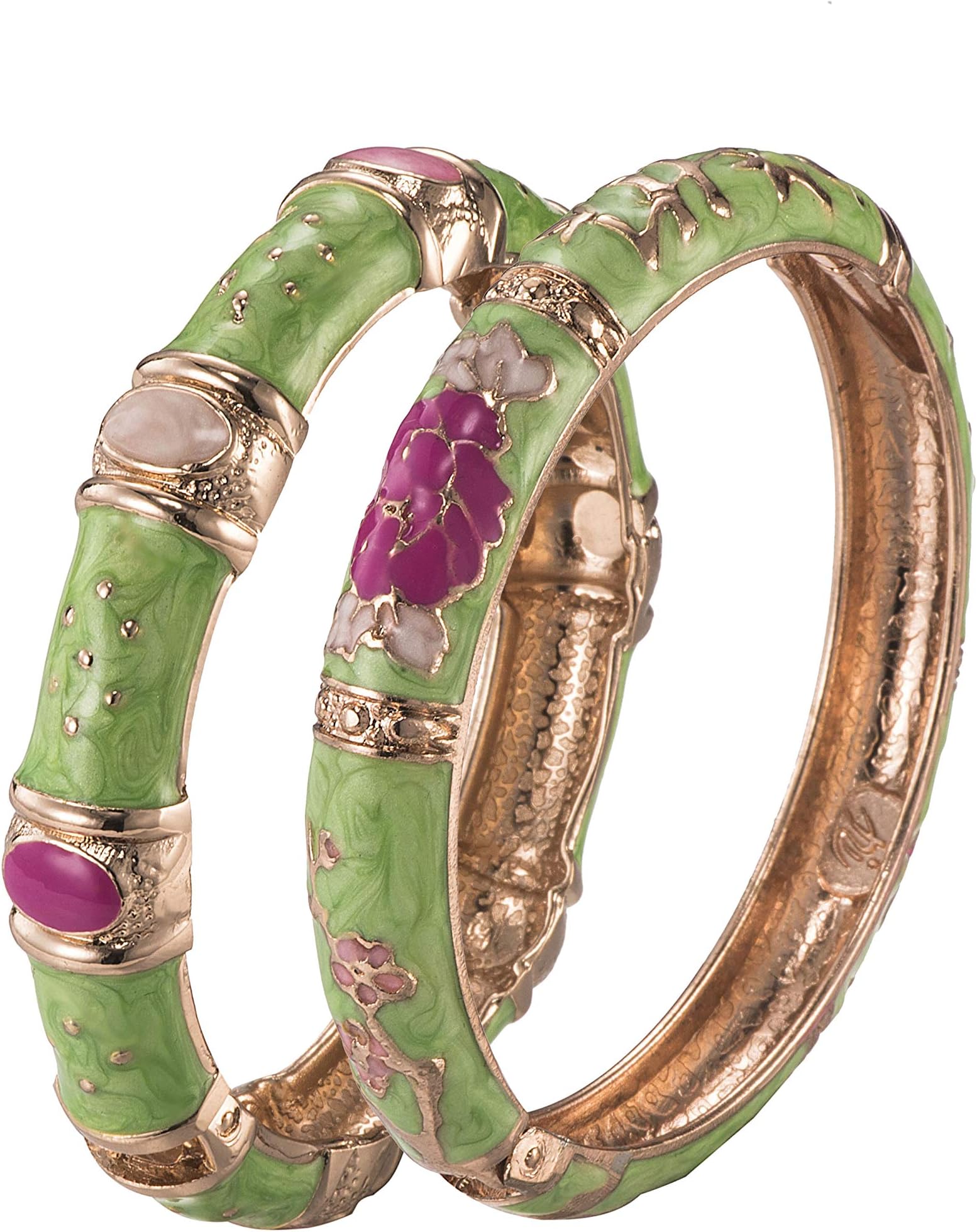 Womens Bangle Set of Two Enamel