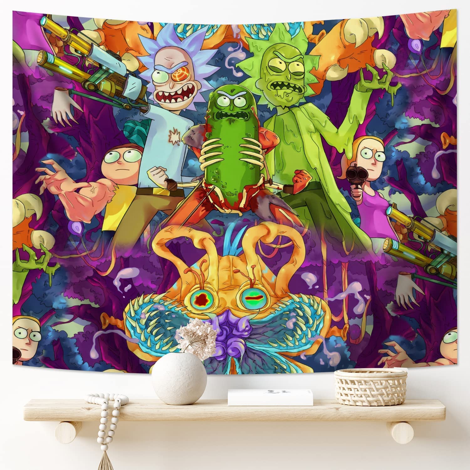 FENDROM Funny Trippy Cartoon Tapestry Wall Hanging Tapestries Aesthetic Wall Art Decor for Home Bedroom Bathroom — image 1