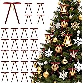 Topbuti 30 Pcs Small Velvet Ribbon Bows for Christmas Tree Garland Wreath Ornaments Rustic Crafts Gift Bows for Valenties Gift Wraps DIY Crafts