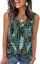 OFEEFAN Womens Tops Summer Clothes Resort Wear for