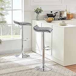 VECELO Adjustable Bar Stools Set of 2, Bar Height