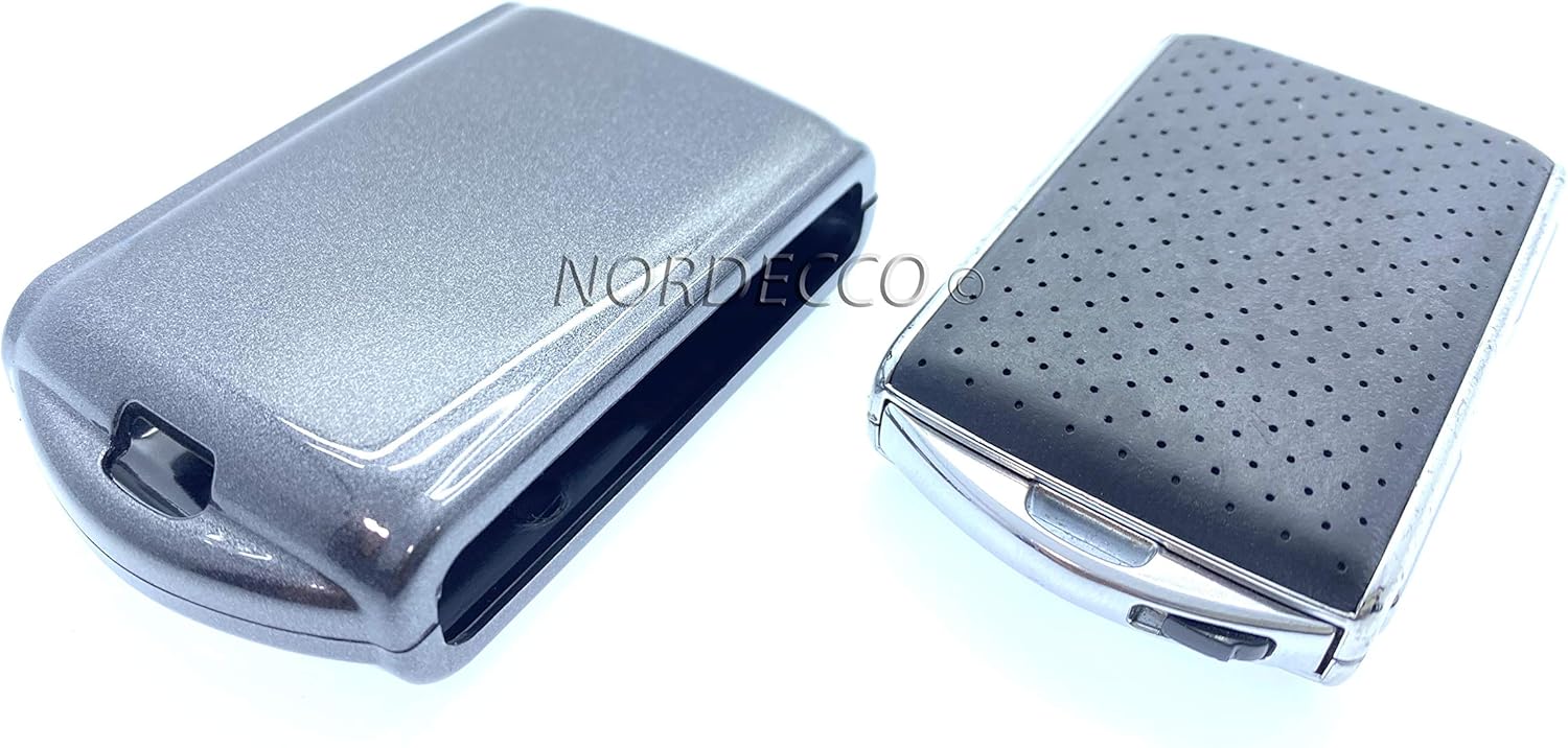 Nordecco High-Grade Metallic ABS Plastic 2 Piece Protective Case Compatible With VOLVO 4 Button Smart Keyless Fob Remote XC90 Fits Models 2018-20 XC40 XC60 XC90 V60 V90 S90 Hybrid (Grey) - Image 4