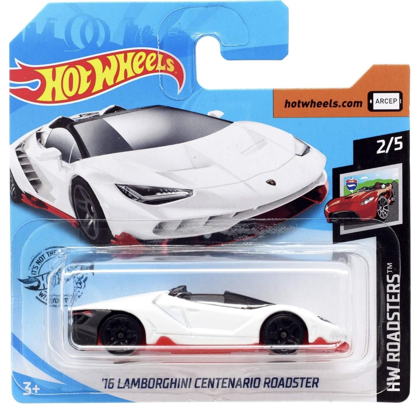 2020 Hot Wheels '16 Lamborghini Centenario Roadster White 2/5 HW Roadsters 170/250 (Short Card)
