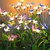 FENSAN Solar Garden Lights,4packs-32LED Outdoor Solar Powered Decor for Yard, Patio, Pathway, IP65 Waterproof Butterfly Lights