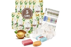 PIUH 5 Lbs Shea Butter Pre-Cutting Soap Base for Making Soap, Moisturizing Melt and Pour Glycerin Soap Base for Begineers DIY Natural Soaps (5 Pounds)