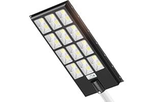 OKPRO Solar Street Lights Outdoor - 4000W Solar Parking Lot Lights, 7000K LED Solar Lights, Dusk to Dawn, Motion Sensor,IP66 Waterproof