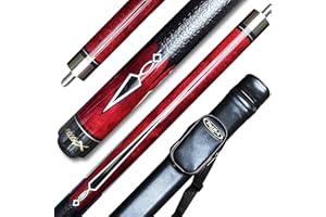 Tai ba cues Pool Cue Stick, 13mm Tip, 58", Hardwood Canadian Maple Professional Billiard Stick 19,20,21 Oz (Selectable)-Blue, Red, Green Pool Cue Stick