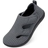 LeIsfIt Diabetic Shoes for Women Adjustable Extra Wide Barefoot Walking Shoes for Swollen Arthritis Edema Feet Wide Width Zero Drop Sole