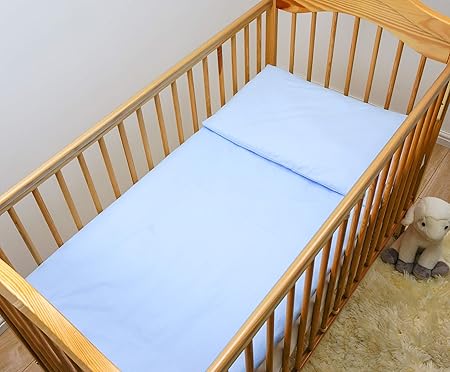 Ensemble De Literie 2 Pieces Lit Bebe Housse De Couette 1x90 Cm Et Taie D Oreiller 40x60 Cm Modele Bleu Amazon Fr Bebes Puericulture