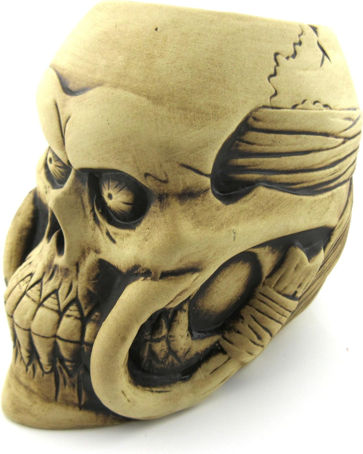 Tupapa'u Marquesan Headhunter Skull Tiki Mug - Limited Edition Artist Mug