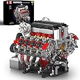Mould King 10130 V8 Engine Model Kit, Surper Car Engine that Works with Motor, Buildabe STEM Physical Science Educational Toy, Hobby Building Set for Adults (2718 Pieces)