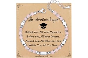 AryaHozel 2025 Graduation Gifts for Her/Girls/Women, Tiny Gemstone Graduation Bracelet with Unique Cap Gift Box