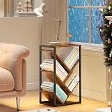 Cutogxon Small Bookcase - 5 Tier Tree Bookshelf with EVA Pads, Book Shelf for Small Spaces Bookshelves Wooden Book Storage Organizer Shelves for Hardcover Books Bedroom Living Room, Patent Pending