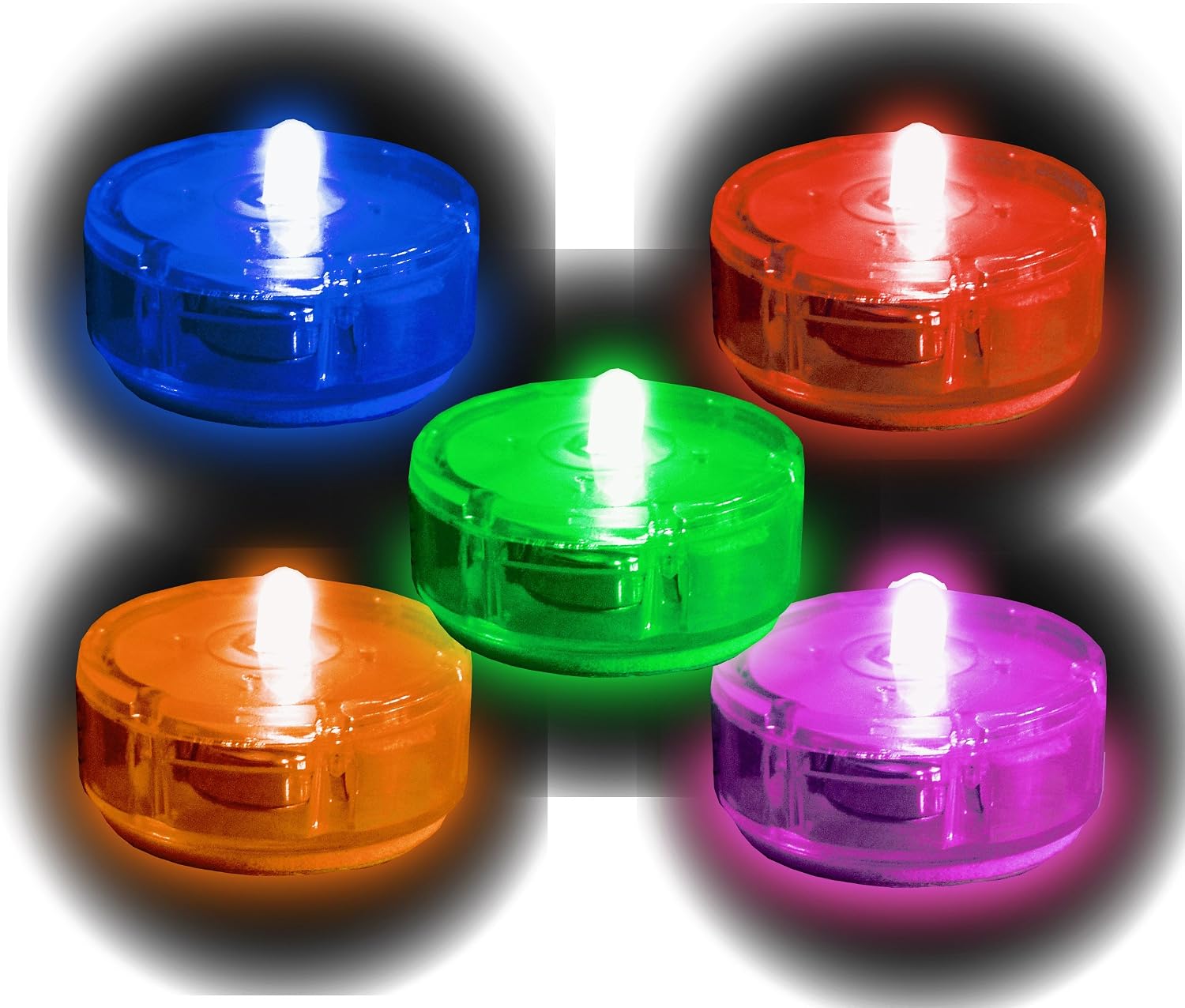 Amazon Com Party Dots Assorted Peel N Stick Led Light 5 Pack Toys Games