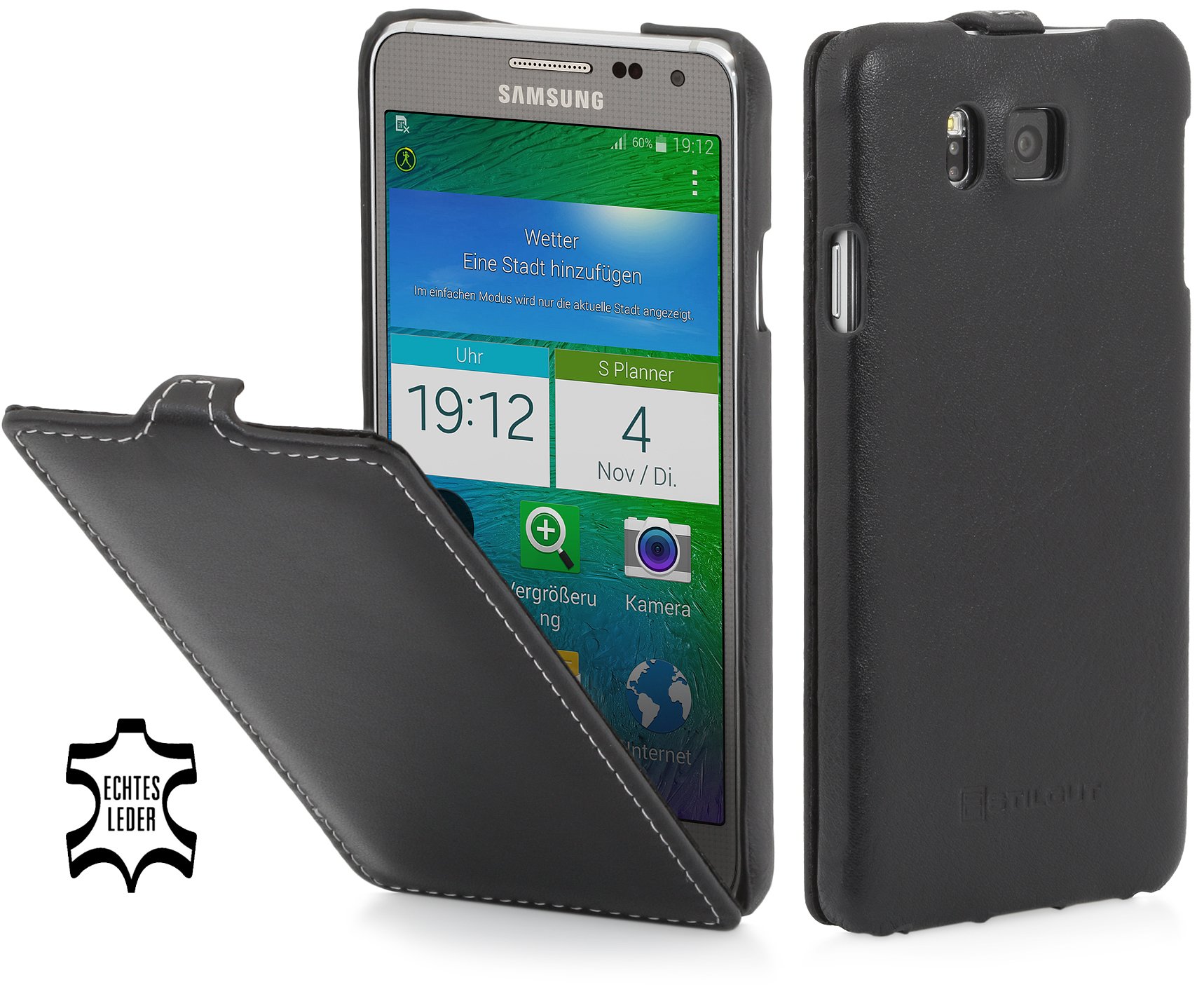 StilGut® UltraSlim Leather Case for Samsung Galaxy Alpha — image 1