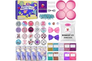 MUBYOK M436 Car Freshie Supplies Starter Kit with 1LB Scented Aroma Beads,4 inch Circle Silicone Molds and CardStock(Make 5 Freshies)