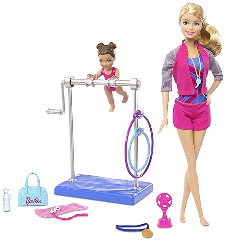 Mini Doll Gymnastics Set Barbie Gymnastics Playset Doll, Small