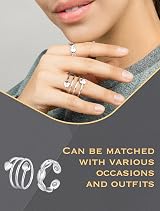Jeracol 2Pcs Lymphatic Copper Rings Women Magnetic 7x Gauss Gift Box view 8