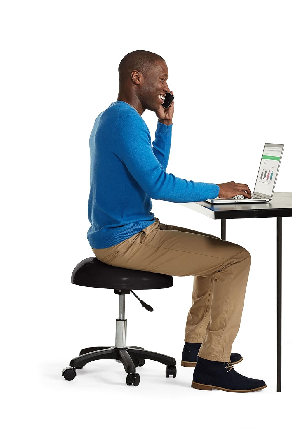 מוצרים למשרד Gaiam Balance Ball Chair Stool, HalfDome Stability Ball