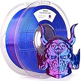 AMOLEN Silk PLA 3D Printer Filament, Shiny Dual Color PLA 1.75mm, Multicolor Change 3D Printing Filament for Most FDM 3D Printer, 1kg Spool(2.2lbs), Blue Fuchsia