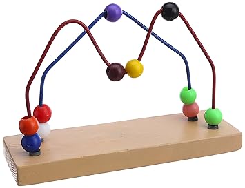 Skillofun Wooden Bead Shuttle - Triangles, Multi Color