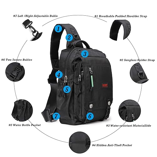 NICGID Sling Bags Chest Shoulder Backpacks,