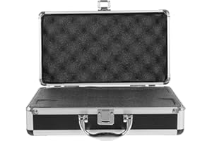 BETOOKY Portable Microphone Case with Handle, Black Handheld Mic Carrying Case Foam Sponge Holder for Mic