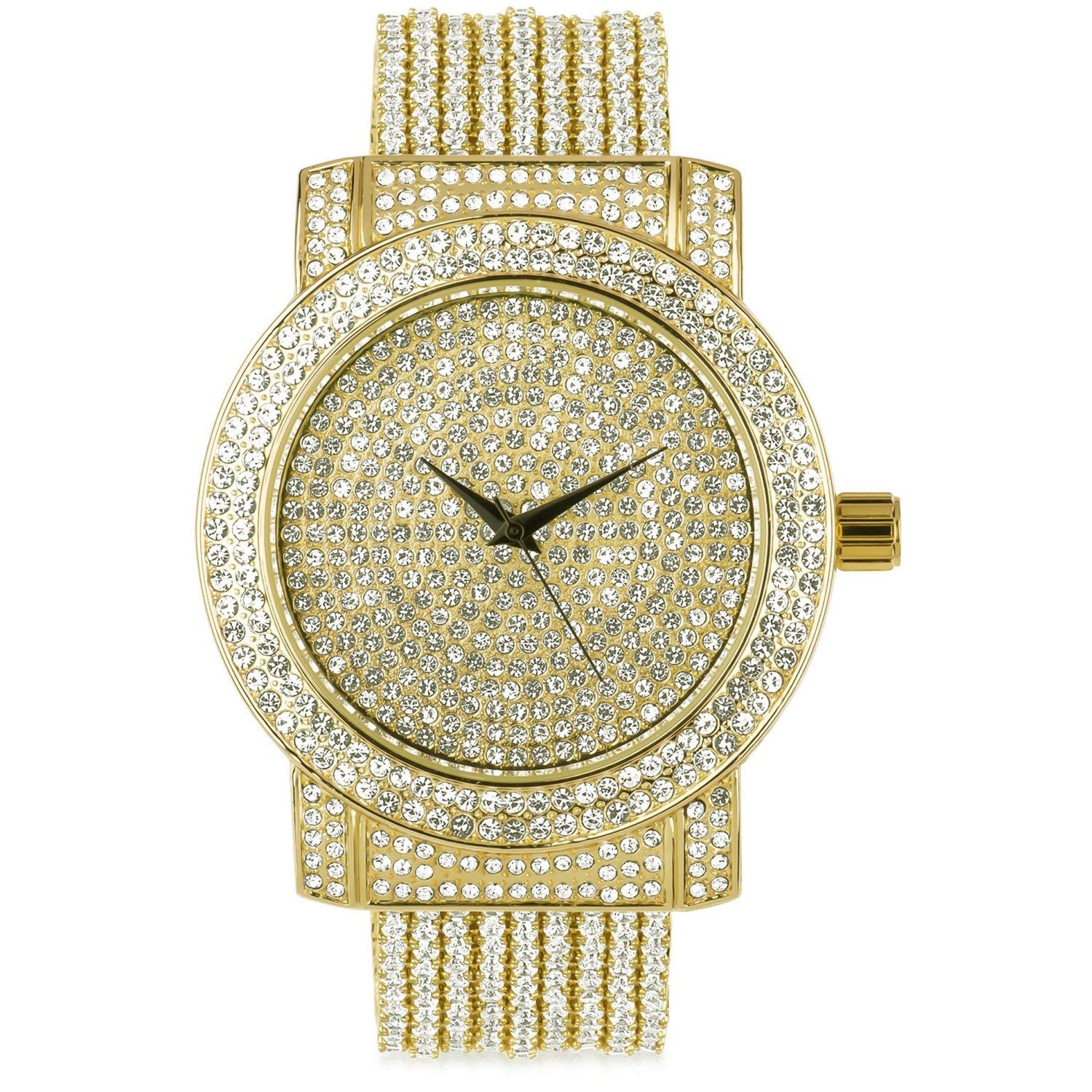 iced out cz watch
