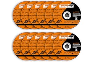 Luckyway Cut-Off Wheel, 3" x1/16 x3/8" Cutting Wheel, Metal & Stainless Steel Cutting Disc for Die Grinder - 12 Pack