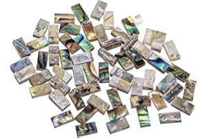 60Pcs Yootones Guitar Shell Binding Strips Compatible with Guitar Mandolin Ukulele 1.5 x 2 x 4mm