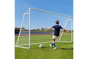 MOPHOTO Soccer Goal, 6X4/8x6/10x6.5/12x6/16x7/18.5x6.5/21x7/24x8ft Soccer Goals for Backyard, Full Size Soccer Goal for Teens & Adults Training