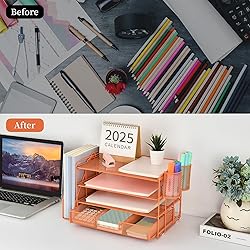 gianotter Paper Letter Tray Organizer with File