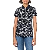 Tommy Hilfiger Women's Dot Print Quarter Button Polo Top