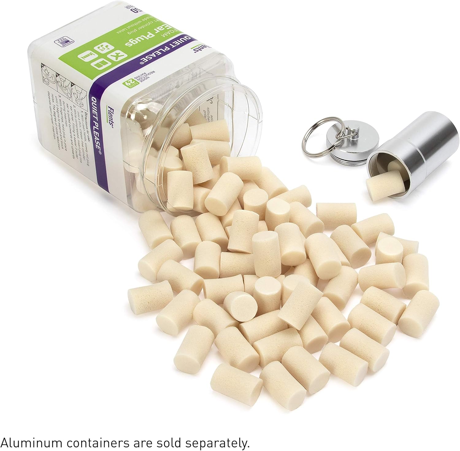 Flents Ear Plugs, 50 Pair, Ear Plugs for Sleeping, Snoring, Loud Noise, Traveling, Concerts, Construction, & Studying, NRR 29: Health & Personal Care